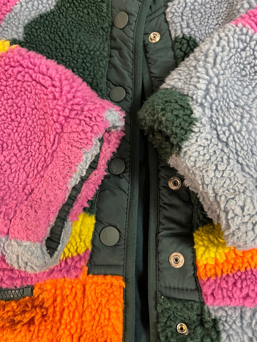 FP Movement hit the slopes fleece sunset boxy Large Colorblock Jacket - Picture 9 of 10